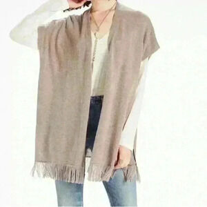 Lucky Brand Cashmere Blend Fringe Poncho Size XS